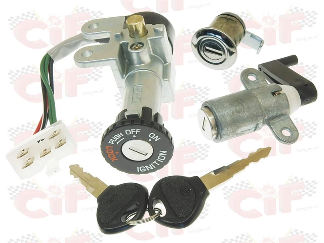 Kit De Serrures Et Clés Pour Kymco Vitality 50 2T/4T & Yup 50 - Remplacement Contacteur Et Cadenas