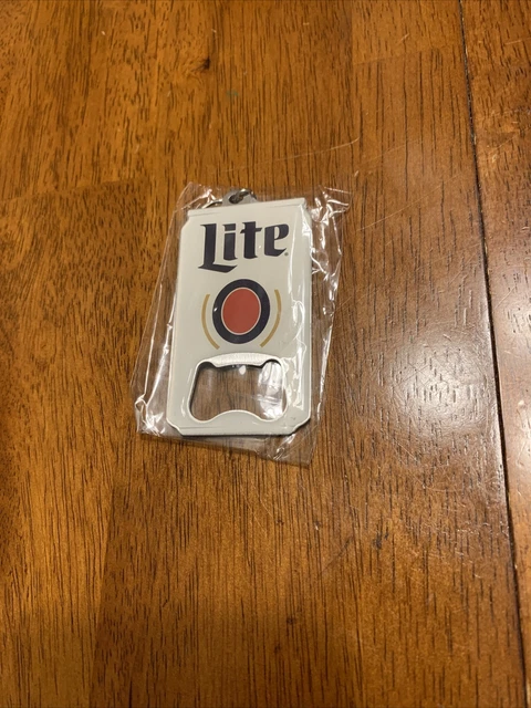 Miller Lite Beer Promo Metal Key Chain Bottle Opener Brand New