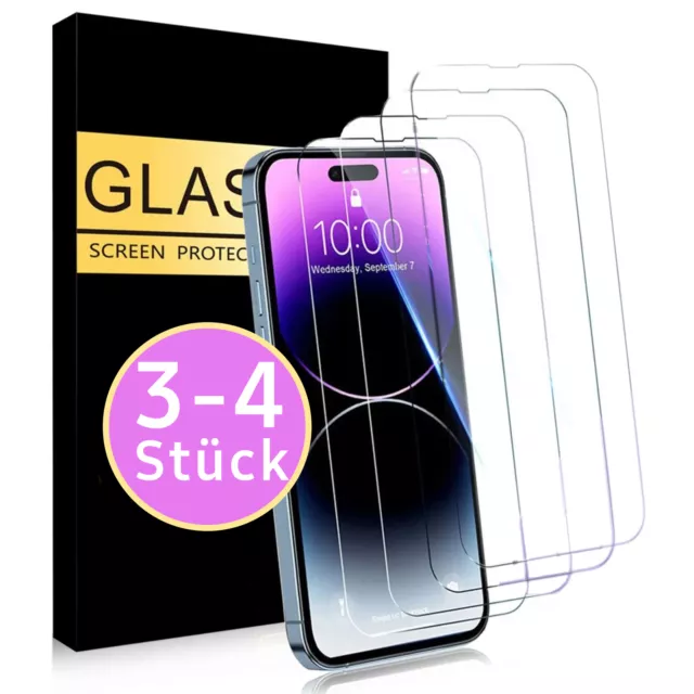 Panzerfolie Echt Glas 9H Schutzglas für iPhone Displayschutz Folie Schutzfolie