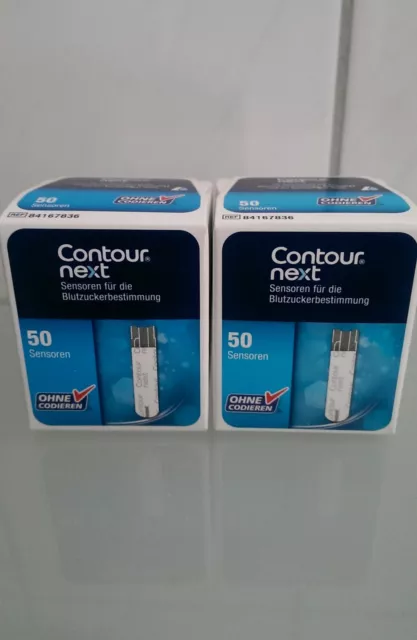 Contour Next Sensoren - Blutzucker-Teststreifen - 2 x 50 Stück NEU & OVP