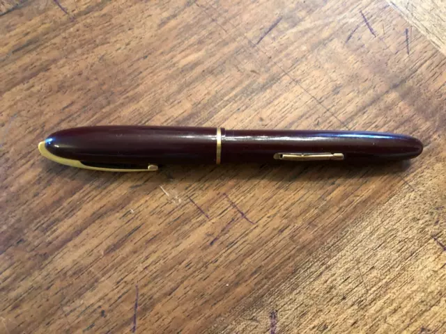 Ancien Stylo Plume A Levier En Bakélite, Plume  Edacoto En Or 18 Cts, Waterman's