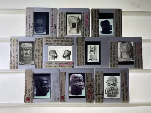 Ancestor Head, Altar Head: Benin Nigeria African Tribal Art 10 35mm Slides