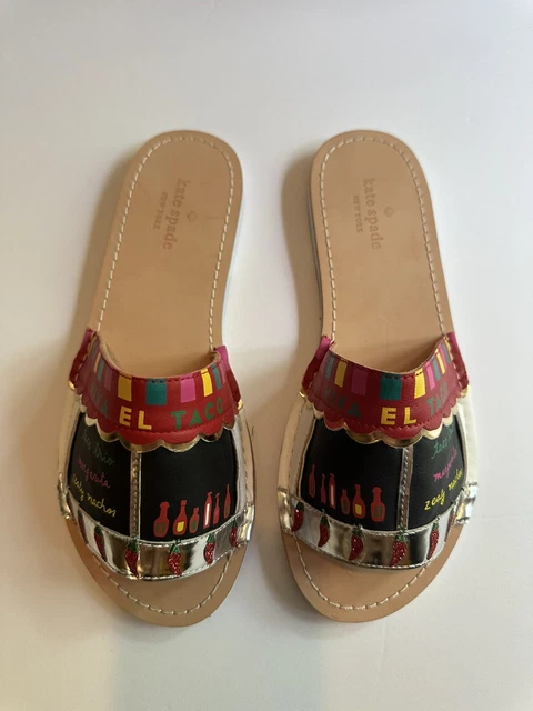 Kate Spade New York Viva El Taco Truck Slides New size 7 Rare