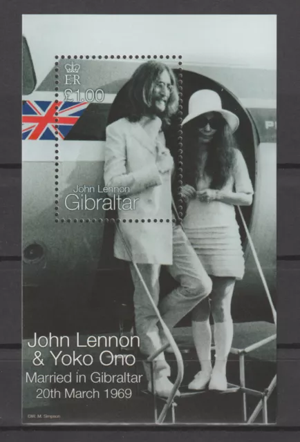 03.2° John Lennon & Yoko One°Blocco Francobolli°Nuovo Di Zecca°Collezione°