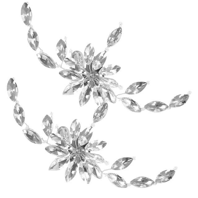2 Pcs Bridal Shoe Charms Shoe Accessories Rhinestone Shoe Clips Rhinestones
