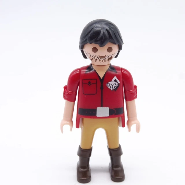 Figurine Playmobil Chevalier 1061 – Gros Ventre, Bottes Rouges Foncées – Occasion – Collection Vintage