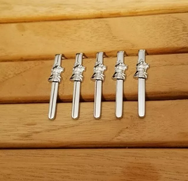 5  Chrome Plated Cats Head Clips For Slimline Pens Woodturning Project Kit