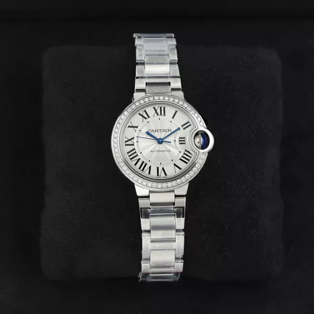 Cartier Ballon Bleu Automatic 33mm Watch 33 mm Stainless Steel Silver