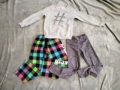 GIRLs sz 7/8 youth 3 pc lot clothing tights workout pjs top leisure wear boxercr