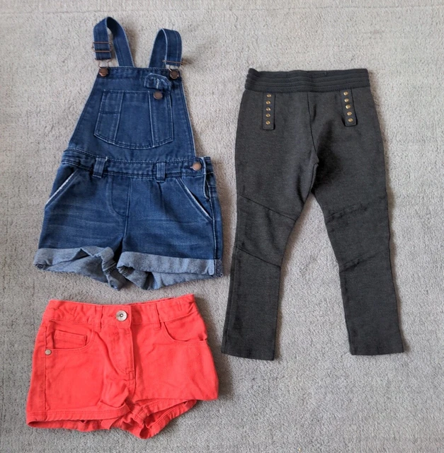 Pacchetto Pantaloni Ragazze 5-6 Anni Abbigliamento Denim Dungaree Next ecc.