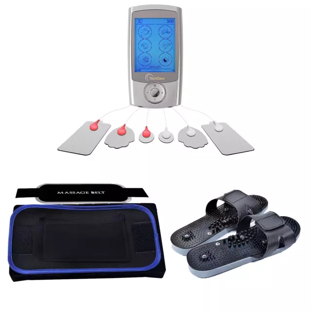 Tens Ems Unit Portable Professional Massager Pro Full Body Pain Relief Combo Set