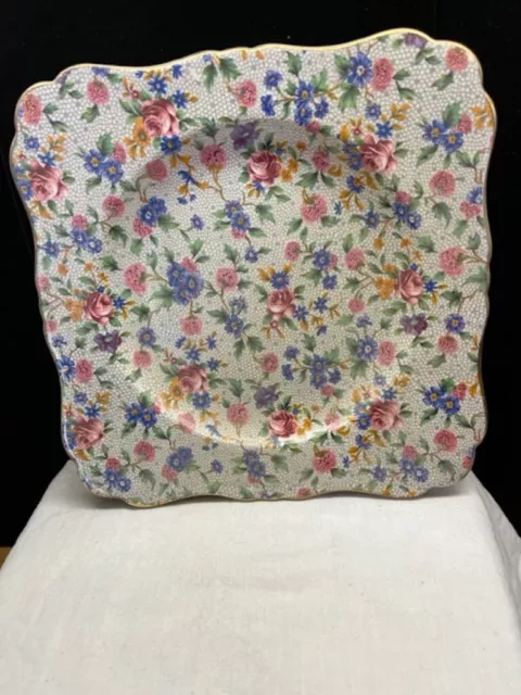 Vintage  Royal Winton Chintz Old Cottage 8" Plate
