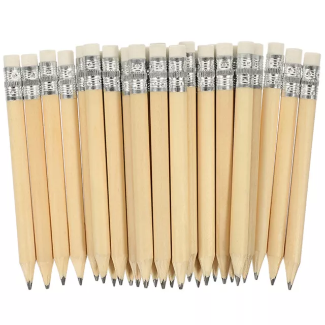 60 Pcs Wooden Mini Short Pencil Toddler Non Sharpening Pencils