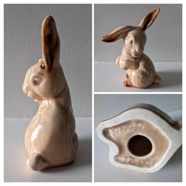 Vtg SylvaC 1302 Brown lop eared bunny rabbit c1936 ceramic retro collector