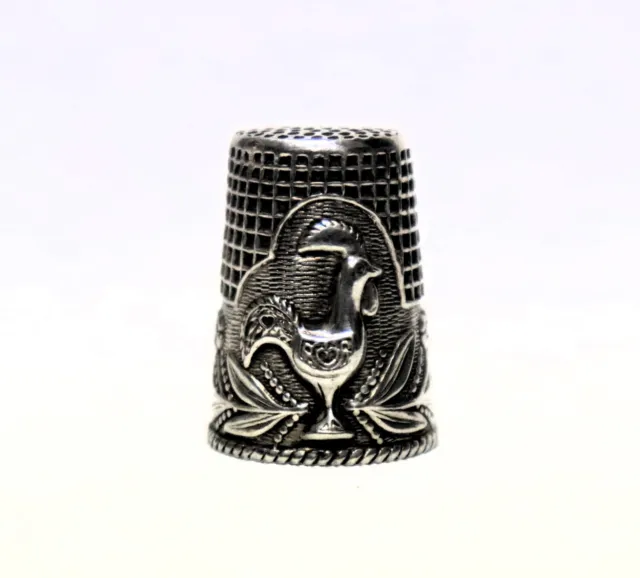 Vintage Sterling Silver Ornate Sewing Thimble»»