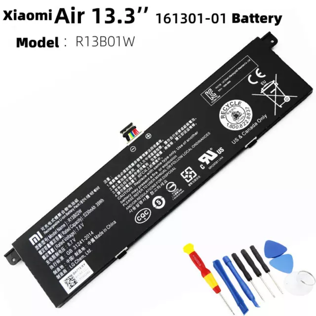 Original R13B02W R13B01W Battery For Xiaomi Mi Air 13.3" Series Tablet R13B02W