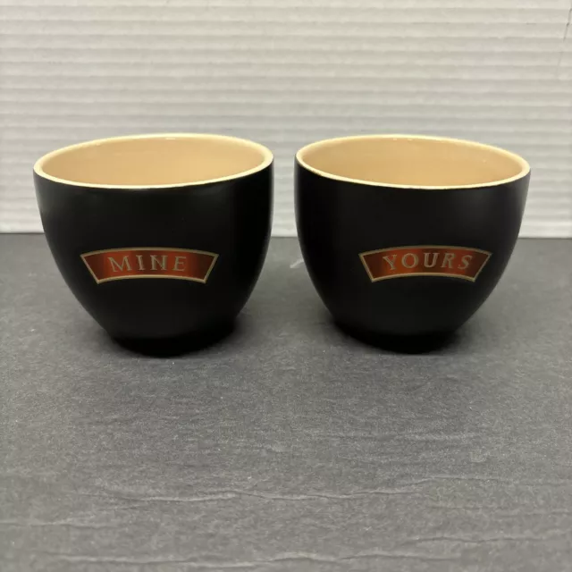 Bailey's Irish Cream Dessert Bowls Coffee Cups Mugs Mine and Yours Set of 2