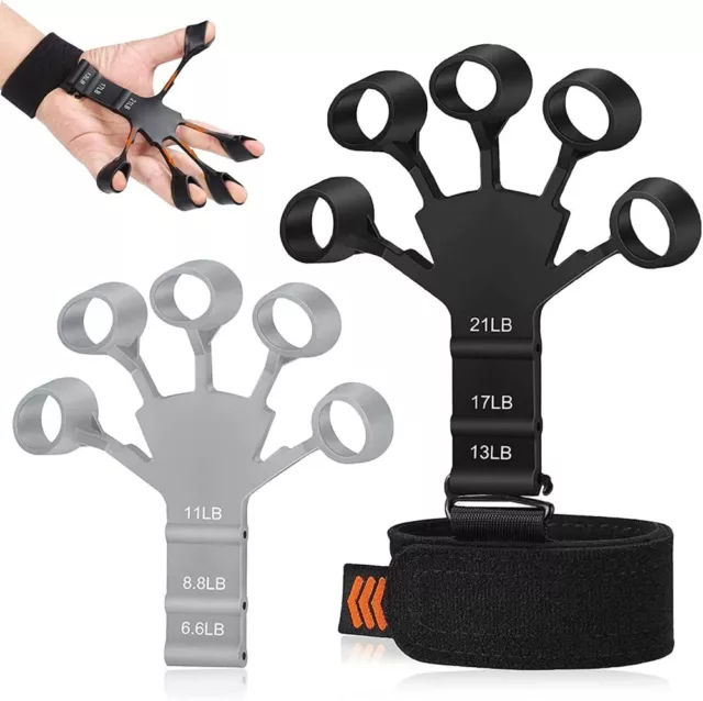 Finger Exerciser Strength Gripper Forearm Trainer Hand Grip Strengthener Therapy