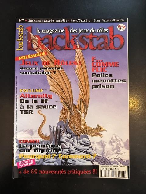 MAGAZINE JEUX DE Rôles Backstab N°7 Janv/Fevr 98 EUR 8,90 - PicClick FR