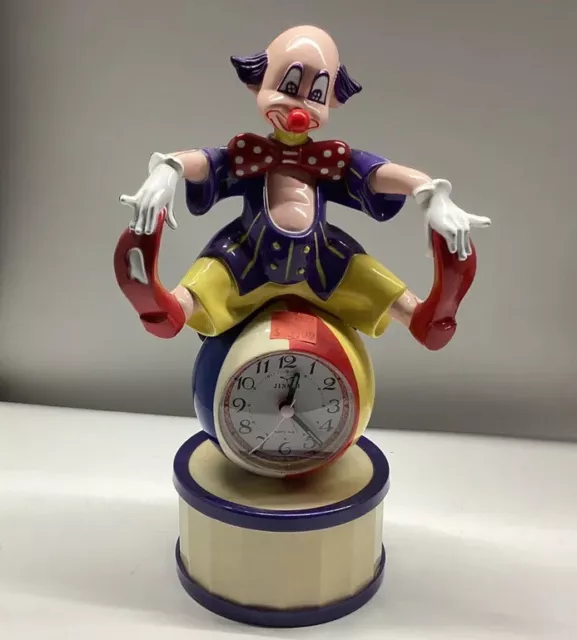 Jinmei Circus Clown Talking Alarm Clock Vintage