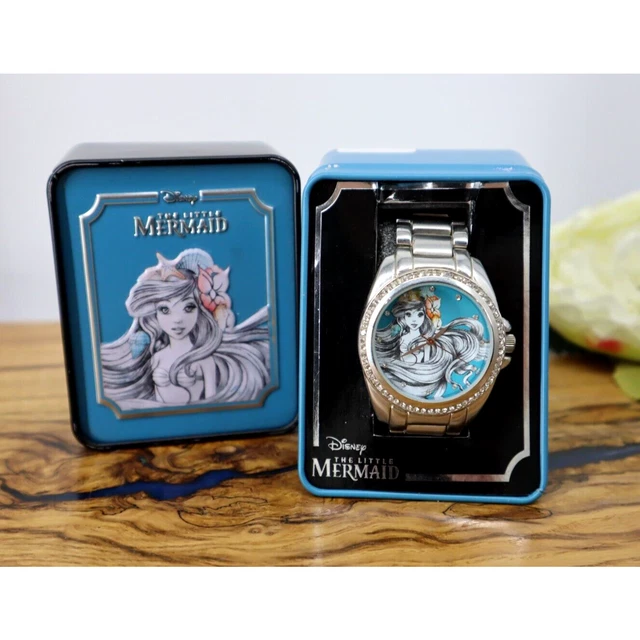 Walt Disney The Little Mermaid Stainless Steel Watch In Original Collector Tin