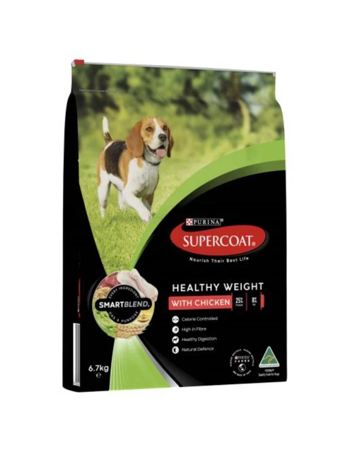 Purina Supercoat Healthy Weight Adult Chicken Pet Food 6.7kg