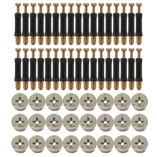 FURNITURE CAM LOCK Fasteners Double End Head Rod Connection Accessories