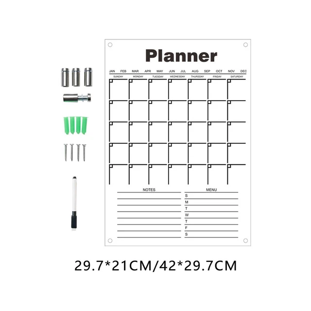 Acryl Wochenplaner To Do List Whiteboard wiederverwendbar für das Wohnzimmer im
