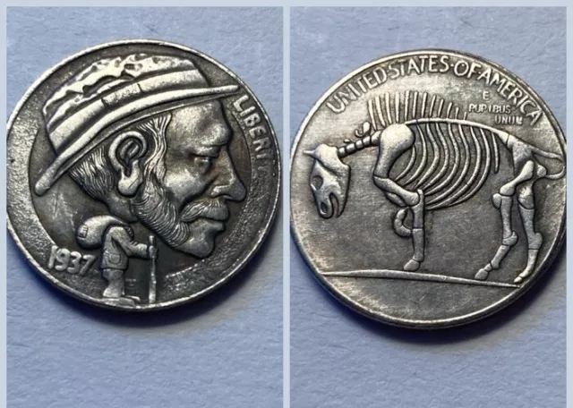 1937 Hobo Nickel Coin Token Buffalo Gift Engraved Free Shipping
