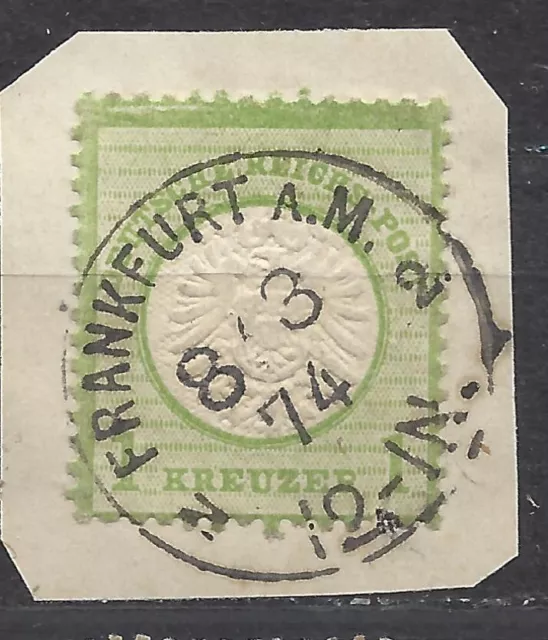 Deutsch . Reich:Nr. 23 , 1 Kreuzer, Vollstempel a. Briefst. ,Mi 50.-