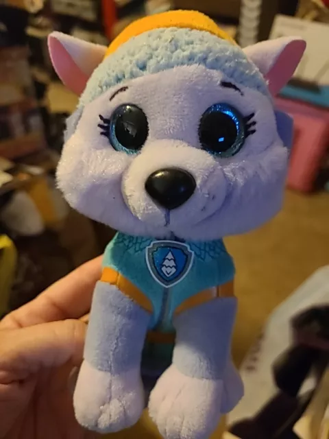 TY Beanie Boos Paw Patrol “EVEREST” Husky Dog Small 6" Plush Stuffed Animal 