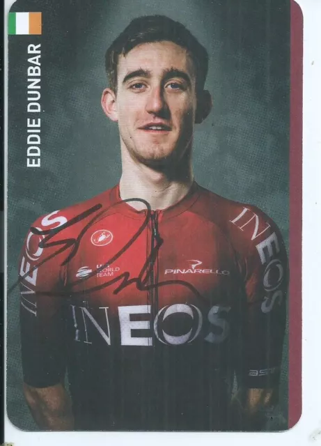 CYCLISME- CP  Autographe  de  EDDIE  DUNBAR  team  INEOS