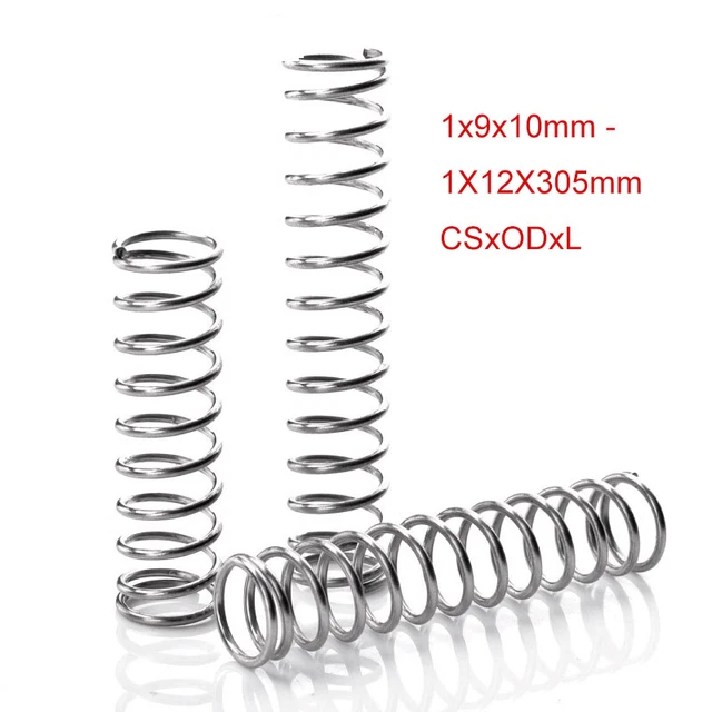 304 Stainless Steel Y-shaped Wire Dia 1mm OD 9-12mmm Compression Spring  Springs