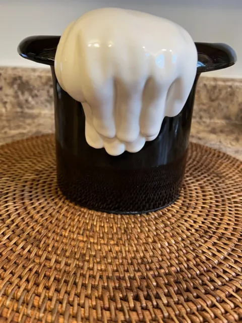 Vintage 1980’s Enesco Ceramic Top Hat With White Gloves Ice Bucket