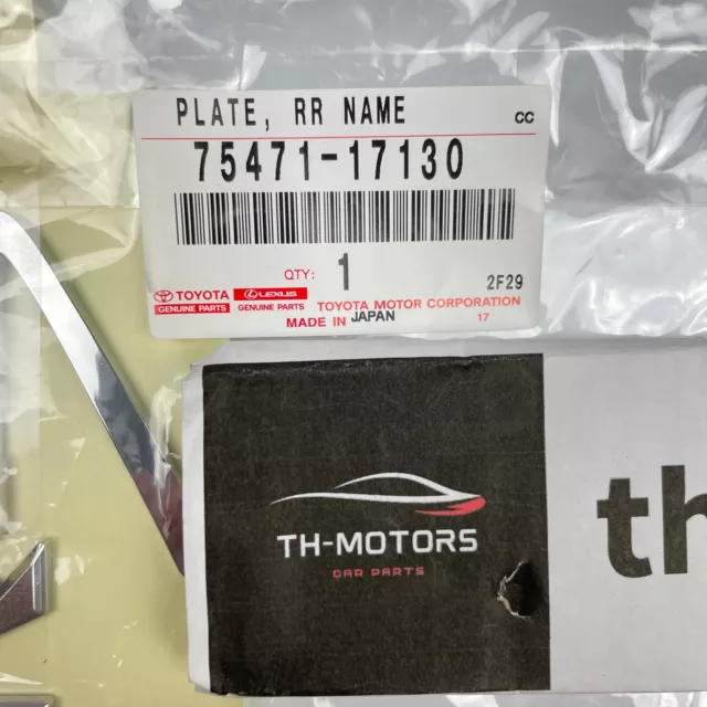 TOYOTA Genuine MR2 Spyder MRS Rear Emblem Badge Chrome 75471-17130 3