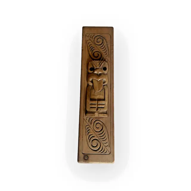 Vintage Handmade Pencil Case Trinket Box Carved in Rotorua New Zealand