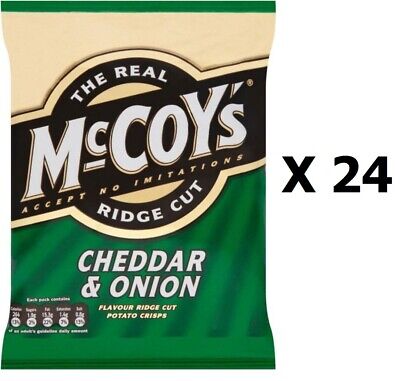 McCoy's Cheddar & Oignon Saveur Chips 24 X 25g - Neuf Stock