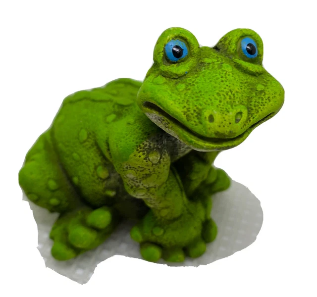 VINTAGE CHALKWARE TREE Frog Figurine, Unmarked, Needs Professional