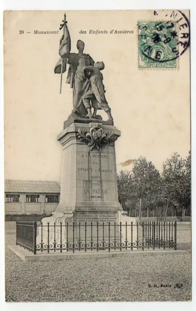 ASNIERES - Hauts de Seine - CPA 92 - the monument of the children of Asnieres