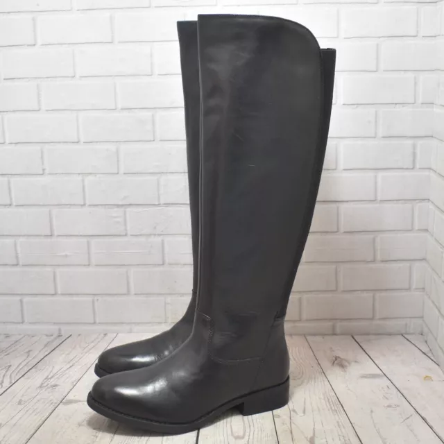 STIVALI ALTI AL ginocchio donna Bon Prix in pelle neri tacco basso UK 4 EUR 37 PEZZI 120 00 EUR 52 33 PicClick IT