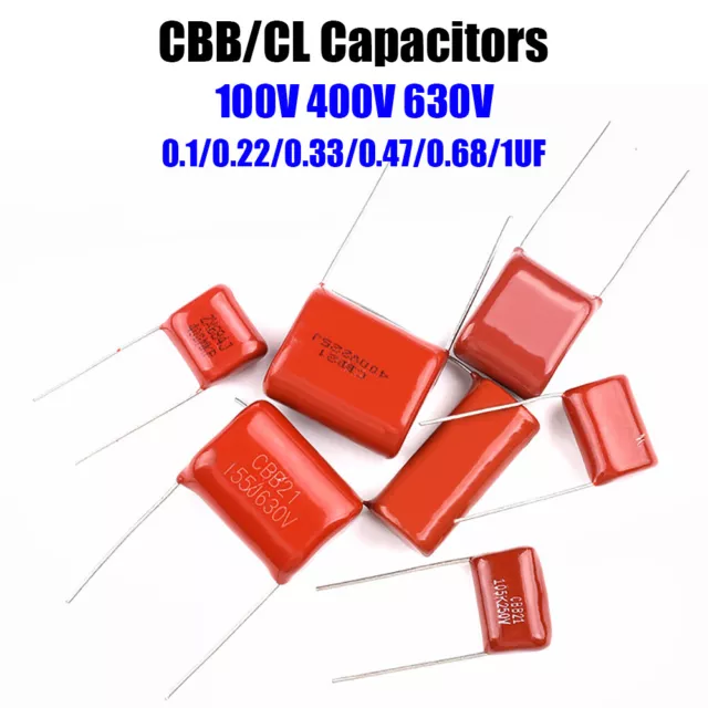 CBB/CL Capacitors Polyester Film 100V 400V 630V 0.001UF - 1UF for Power Supplies