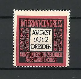 Reklamemarke Dresden, Int. Congress Kunstunterricht 1912, Ornamente