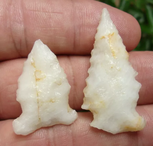 Two Beautiful! Quartz Bolens Georgia artifact deep south arrowhead Fl Alabama