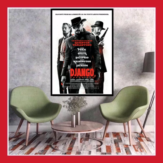 Repro Toile Photo Affiche Deco Django Unchained Cinema Sortie Film Movie Poster