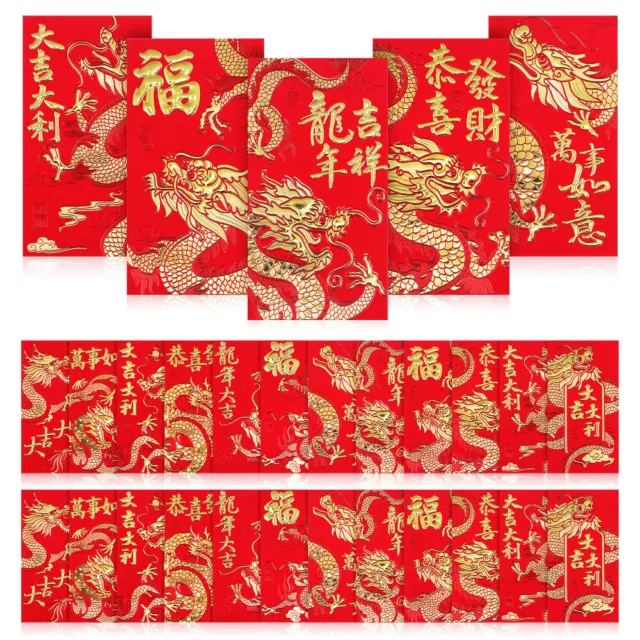 36 Pcs Rote Umschläge Jahr Rotes Paket Geldtasche Lai Si Feng