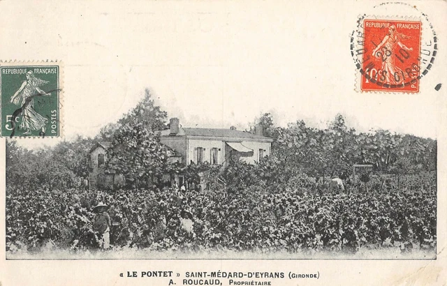 Cpa 33 Le Pontet Saint Medard D'eyrans A.roucaud Proprietaire