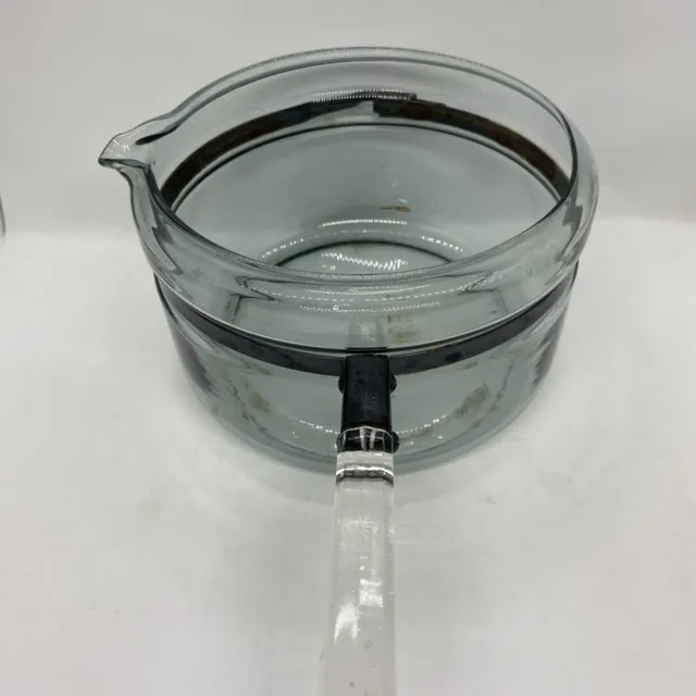 Pyrex Flameware 2 qt.Saucepan Blue Clear Glass Pot  6324-B No Lid