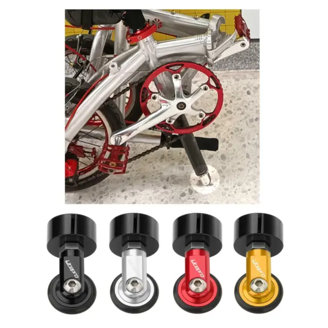 Alloy Folding Bike Seatpost Easy Wheel Embedded Roller Transport Easywheel