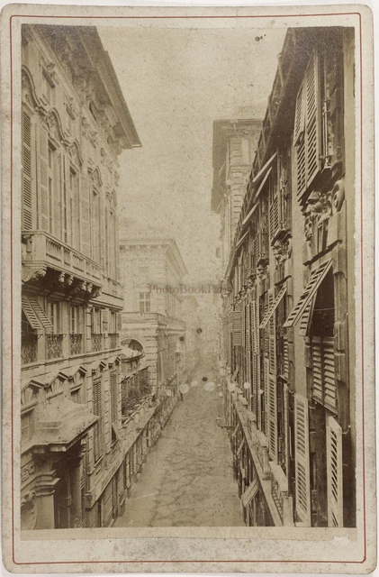 Genoa Italy Photo Alfredo Noack PL17c1n10 Card Cabinet Vintage Albumin