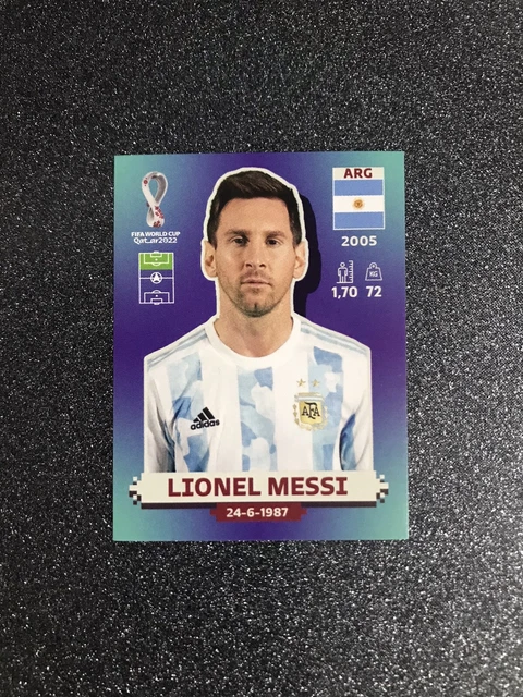 Autocollant Panini Coupe Du Monde 2022 - Lionel Messi ARG 20 PSA 9 Red - Édition Rouge, Pop 11, Certifié